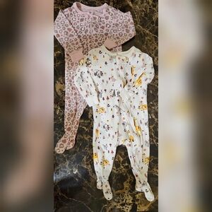 Adorable Pink and White One Pieces - 6M